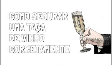 como segurar uma taça de vinho corretamente