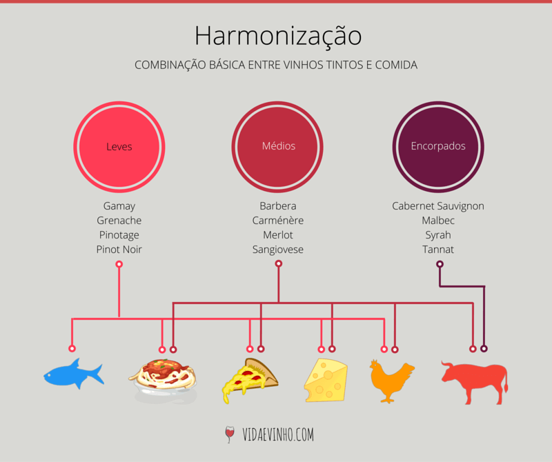 harmonização de vinhos tintos