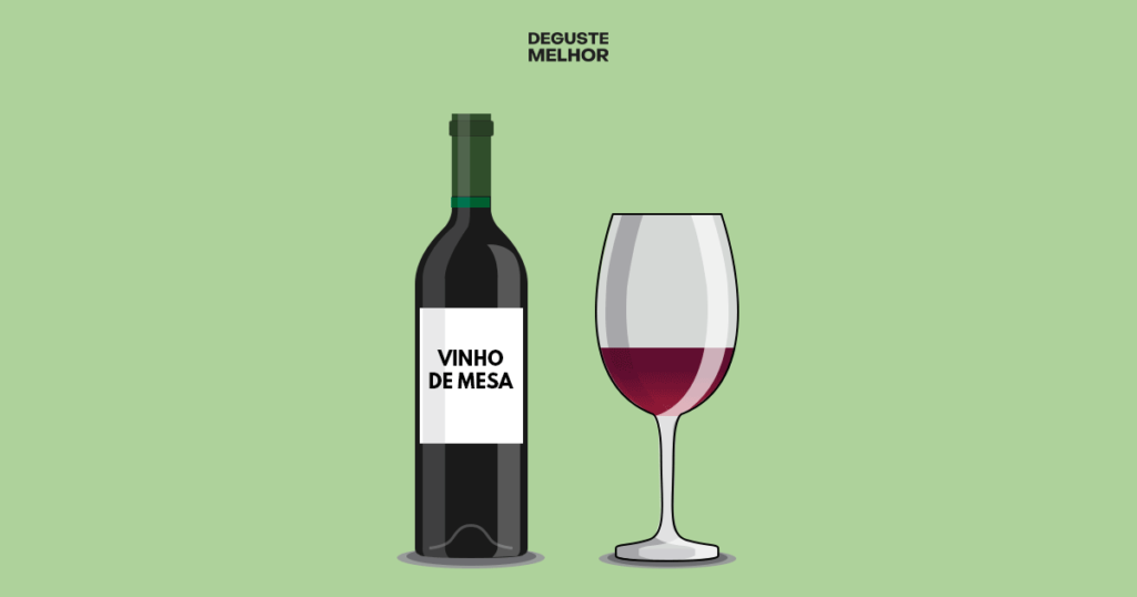 Garrafa de vinho de mesa