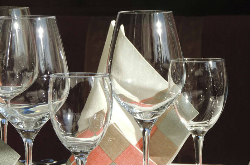 tacas para serviço de vinho